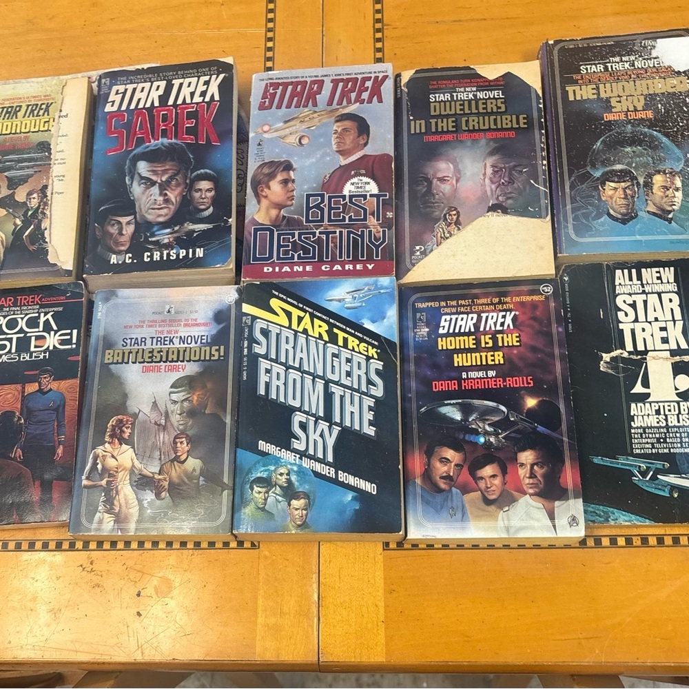 Lot of 10 Star Trek Novel paperback book Collection